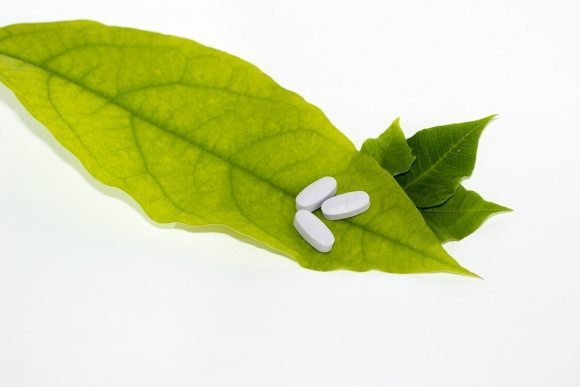 blog picture of medicine leaf and pills on top