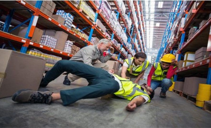 Store worker fall