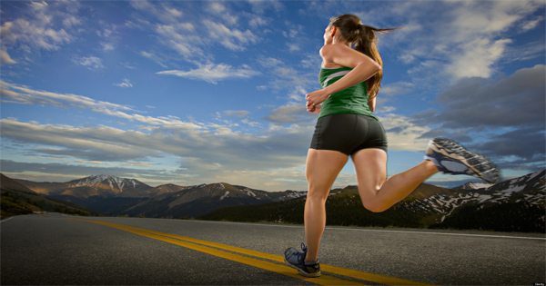 blog picture of woman running on road