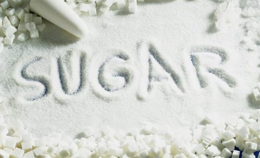 blog picture of sugar with the word sugar spelled into it