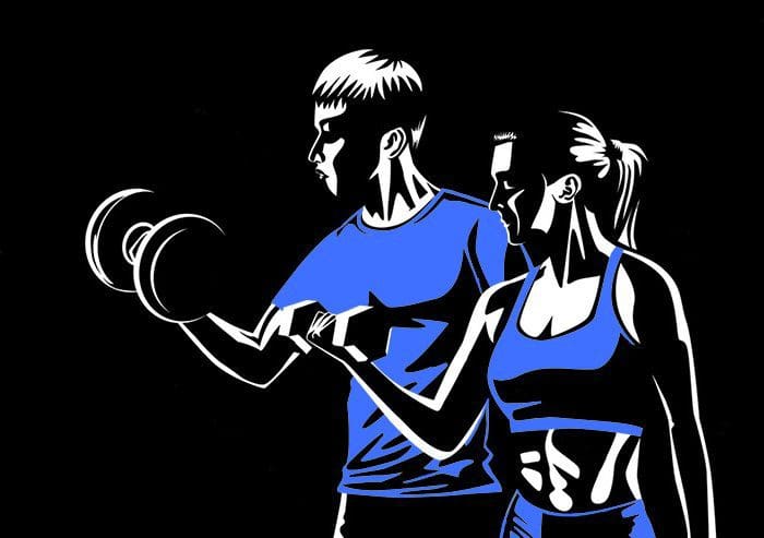 woman and man fitness