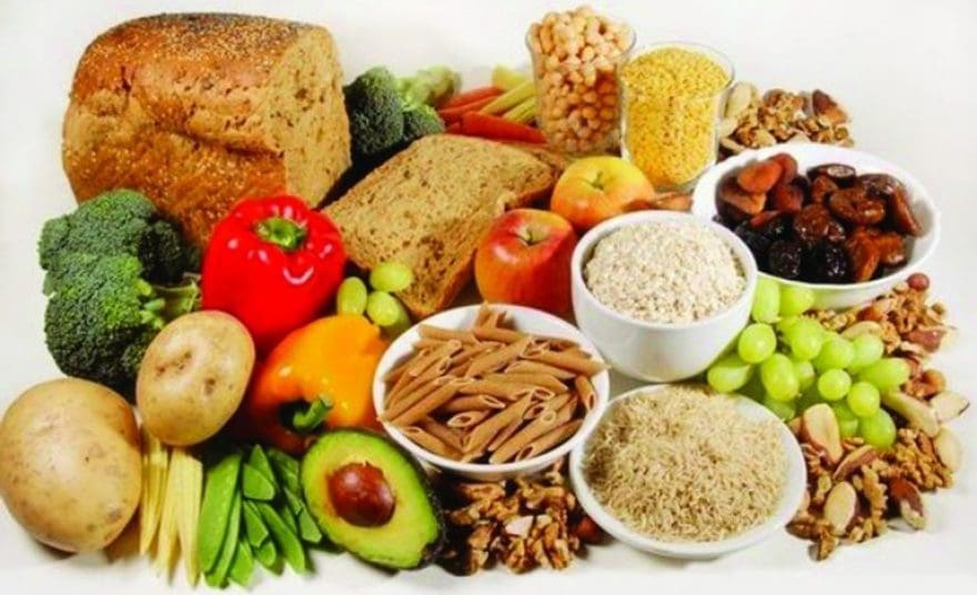 Image of various food groups and their nutrients for IBD.